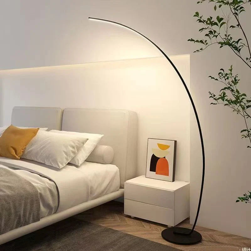 Elegant Arc Floor Lamp with Remote