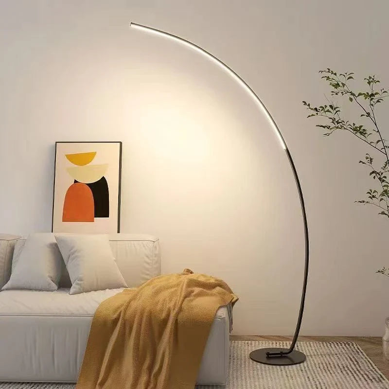 Elegant Arc Floor Lamp with Remote